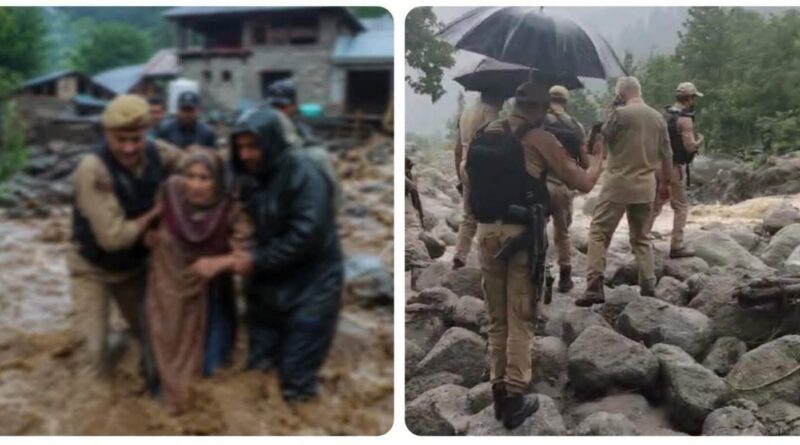 Woman rescued after cloudburst triggers flash floods in Baramulla