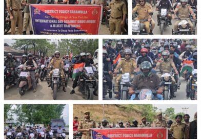 Baramulla Police Holds Anti-Drug Bike Rally, Youth Join Drive for Drug-Free Society
