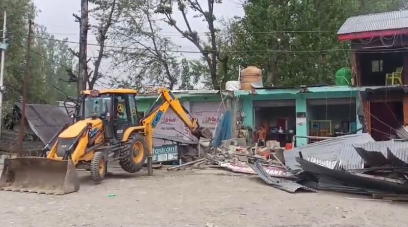 District Admin Anantnag goes tough on NDPS Act violators, demolishes illegal properties of drug peddlers built on State Land