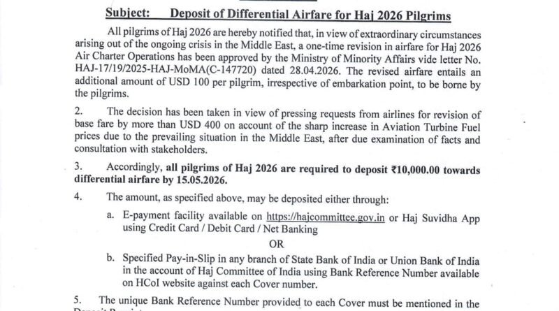 Haj 2026 Row: ₹10,000 Airfare Demand Sparks Outrage Among J&K Pilgrims in Saudi Arabia