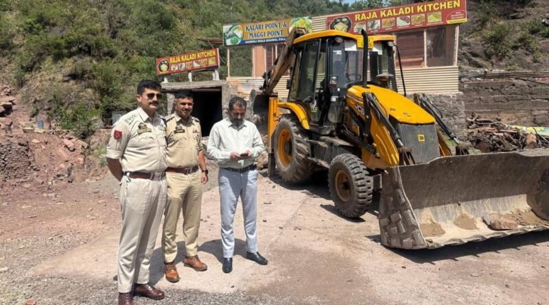 Authorities raze ‘illegal’ commercial property of suspected drug peddler in Udhampur