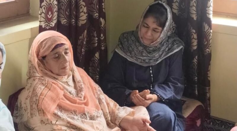 Mehbooba visits slain policeman’s family, flash flood victims in Budgam; seeks govt support
