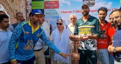 Dr Darakhshan Andrabi inaugurated T-20 Cricket Super League at Chrar-e-Sharif