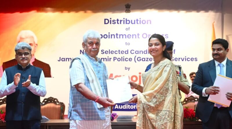 LG hands over appointment letters to 29 newly appointed JKPS officers