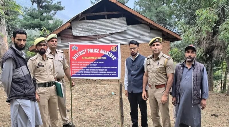 Police attaches ₹40 lakh property of drug peddler in Anantnag