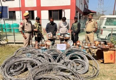 Police arrest two in theft case, recover stolen property in Bandipora