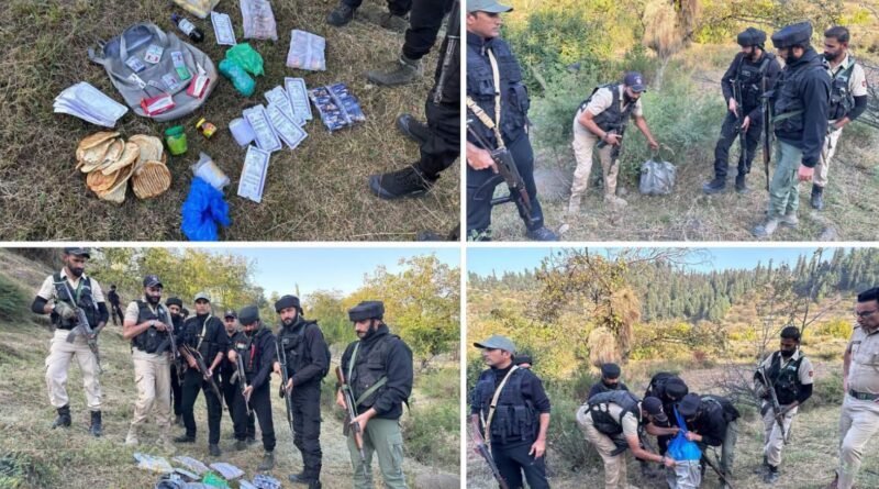 Police recover bag containing medicines, eatables near encounter site in Budgam