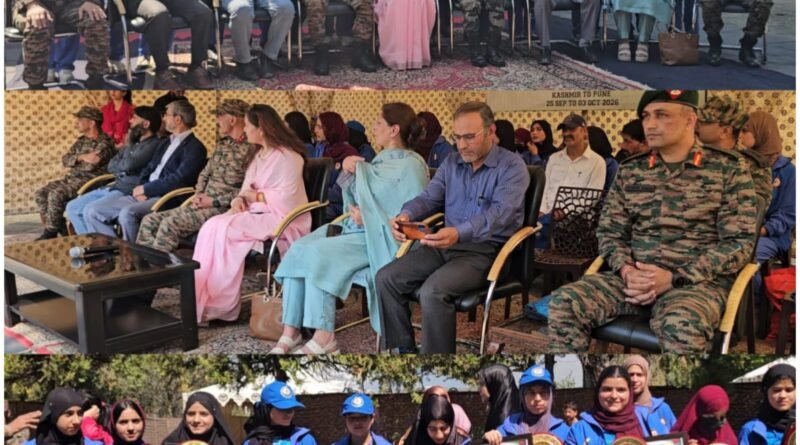 Indian Army Flags In Capacity Building Tour of Kashmiri Girl Students to Pune