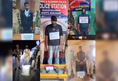 Five held with drugs in separate operations across Shopian, Kulgam, Anantnag