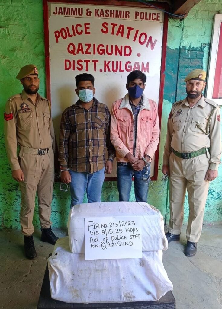 District Police Kulgam arrests 02 drug peddlers; contraband substance recovered