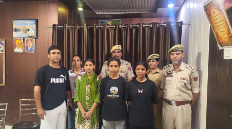 Srinagar Police Traces Three Missing Minor Girls from Amritsar, Punjab Within 72 Hours