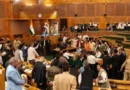 Ruckus in J&K Assembly as BJP members conduct mock proceedings, tear business papers