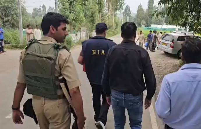 NIA carried out raids at two locations in Anantnag